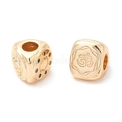 Латунь с фианитами европейские бусины&nbsp;KK-K333-34G