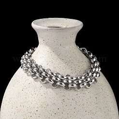 Браслеты из полукруглой цепи из нержавеющей стали 304 для женщин и мужчин&nbsp;BJEW-F488-07P