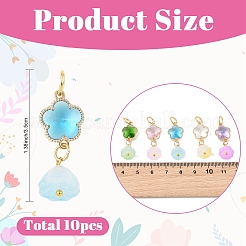 10 Stück Anhänger aus Glas&nbsp;PALLOY-YW00219