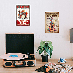 Старинный металлический оловянный знак&nbsp;AJEW-WH0189-467