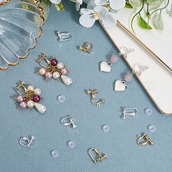 24 шт. 6 стиля фурнитуры для сережек-клипс из латуни&nbsp;KK-BBC0019-62