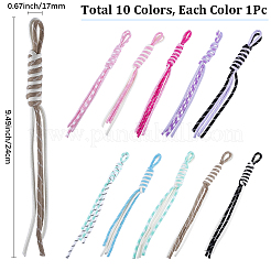 10 pendentif décoratif en polyester 10 couleurs&nbsp;HJEW-SC0003-18