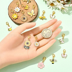 15шт сплав эмали кулон украшения&nbsp;HJEW-YW00064