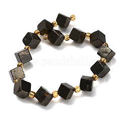 Stränge aus natürlichen Goldpyritperlen&nbsp;G-F833-M01-01
