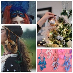 Кисточка из страусиных перьев большая подвеска&nbsp;FIND-S302-08K