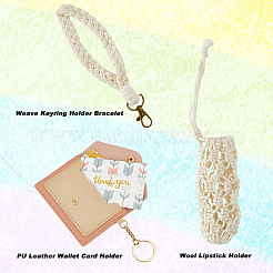 Хлопковый макраме мешочек подвеска украшения&nbsp;AJEW-CN0003-46A