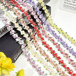 Blumen-Polyester-Besatzband&nbsp;OCOR-GF0001-17A