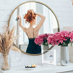 Акриловый дисплей серьги стойки&nbsp;EDIS-WH0029-86