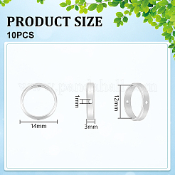 10 шт. Рамки для бусин из нержавеющей стали 201&nbsp;STAS-UN0058-88