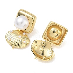 Clous d'oreilles en laiton&nbsp;KK-K427-38G