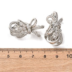 Fermoirs twister en laiton avec zircone cubique de micro pave&nbsp;KK-K422-11P