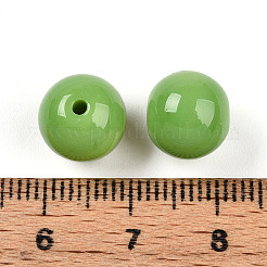 Perles de verre opaques de couleur unie&nbsp;LS-GLAA-N007-10mm-A11
