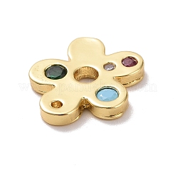 Pendentifs en zircone cubique micro-pavés en laiton écologiques&nbsp;KK-D079-10G