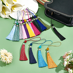 34шт 17 цвета полиэфирная кисточка кулон украшения&nbsp;AJEW-PH0004-33