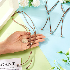 Изготовление ожерелья-слайдера из вощеного полиэфирного шнура&nbsp;NJEW-TAC0018-01