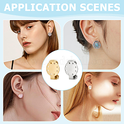 24 шт. 2-х цветная застежка-клипса из нержавеющей стали 304&nbsp;STAS-ME0001-64