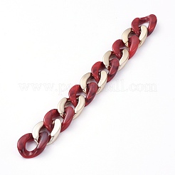 Chaîne gourmette en plastique ccb à la main&nbsp;X-AJEW-JB00678-03