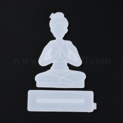 Силиконовые Молды для статуй для йоги своими руками&nbsp;DIY-G046-12