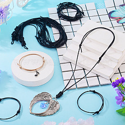 Verstellbare koreanische Halsketten- und Armbandsets aus gewachster Polyesterkordel&nbsp;SJEW-TAC00007