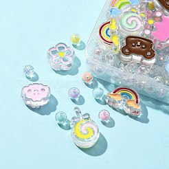 Прозрачные акриловые бусины&nbsp;OACR-FS0001-14