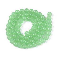 Chapelets de perle en verre imitation jade&nbsp;GLAA-R095-J8mm-02