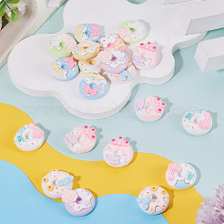 20 Stück undurchsichtige Harz-Decoden-Cabochons&nbsp;RESI-TADJ0001-20