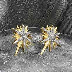 Серьги-гвоздики из циркония&nbsp;KK-B124-13PG