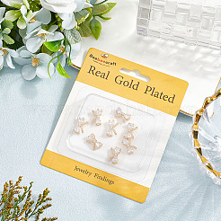 10шт латунные подвески с микропаве и кубическим цирконием&nbsp;KK-BBC0020-50