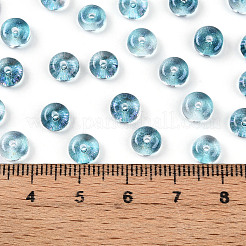 Perline di vetro arcobaleno trasparenti galvanizzate&nbsp;SEED-T007-03R