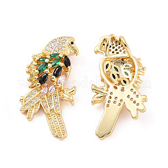 Porte micro ouvrent pendentifs zircone cubique en laiton de placage&nbsp;LS-ZIRC-C035-01G-01