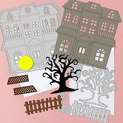 Halloween-Thema Kohlenstoffstahl Schneidwerkzeuge Schablonen&nbsp;DIY-WH0309-1186