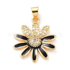 Echte 18 Karat vergoldete Messing Micro Pave Zirkonia Anhänger&nbsp;ZIRC-L100-087G-10