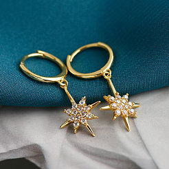 Orecchini a cerchio in argento sterling star s925&nbsp;HL7494-1