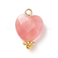 Breloques de cerise en verre de quartz&nbsp;PALLOY-JF01863-05