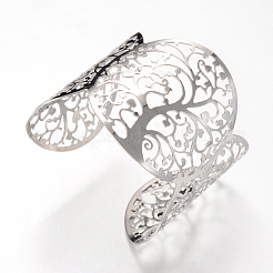 Филигранные браслеты-манжеты из нержавеющей стали 304&nbsp;X-STAS-S060-20