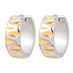 Двухцветные серьги-кольца из нержавеющей стали 304&nbsp;EJEW-L307-01GP