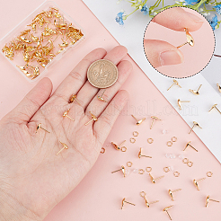 100 шт. фурнитура для сережек-гвоздиков из нержавеющей стали 304&nbsp;STAS-CN0001-12