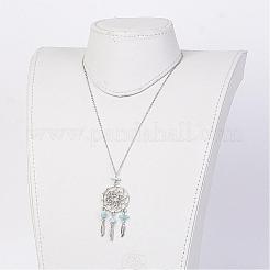 Сплав ожерелья шкентеля&nbsp;NJEW-JN01792-01