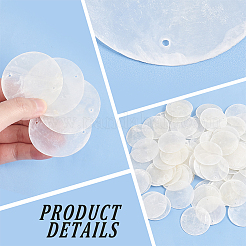 80 шт. подвески-соединители из натуральной ракушки Capiz&nbsp;SHEL-PH0001-48