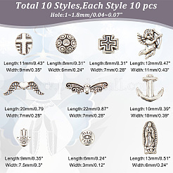 100шт 10 стиля бусины из сплава в тибетском стиле&nbsp;FIND-AR0004-16