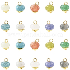 50pcs 10 Farben Glasanhänger&nbsp;PALLOY-YW00180