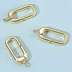 6 pz. anelli di chiusura a molla in ottone placcato in cremagliera&nbsp;KK-SC0006-48G-02