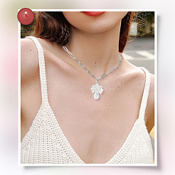50 Stück transparente Acrylperlen mit UV-Beschichtung&nbsp;MACR-SC0002-56