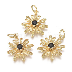 Латунные микро проложить кубического циркония подвески&nbsp;ZIRC-F111-01G