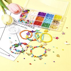 Наборы для изготовления браслетов из стеклянных семян&nbsp;DIY-FS0007-11A