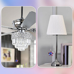 Rallonges de chaîne de traction pour ventilateur de plafond avec breloques en verre étoilé&nbsp;HJEW-TADJ0003