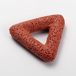 Большие треугольные подвески из синтетического лавового камня&nbsp;G-O025-04G