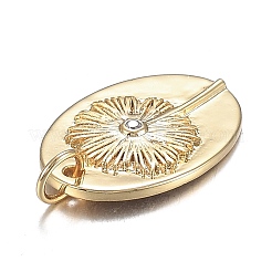 Кулоны из латуни с прозрачным фианитом&nbsp;ZIRC-F120-087G