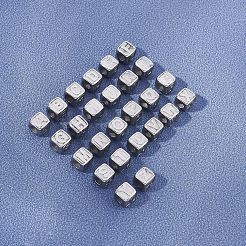 26 Stück 26 Stile 316 chirurgischer Edelstahl europäische Perlen&nbsp;STAS-UN0020-78P