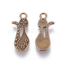 Подвеска для котенка из сплава в тибетском стиле для эмали&nbsp;LS-PALLOY-A15359-AB-NF